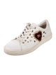 Dolce & Gabbana Leather Glitter Accents Sneakers
