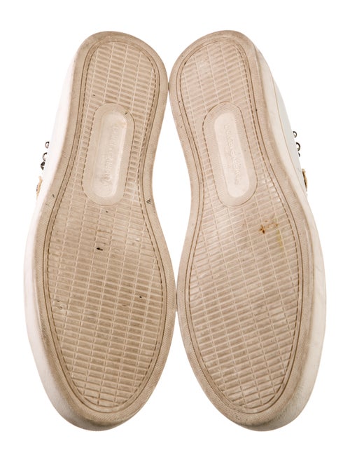 Dolce & Gabbana Leather Glitter Accents Sneakers