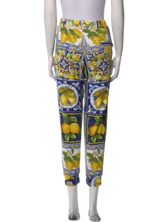 Dolce & Gabbana Silk Skinny Leg Pants