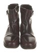 Dolce & Gabbana Leather Leather Trim Embellishment Rain Boots