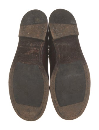 Dolce & Gabbana Leather Leather Trim Embellishment Rain Boots