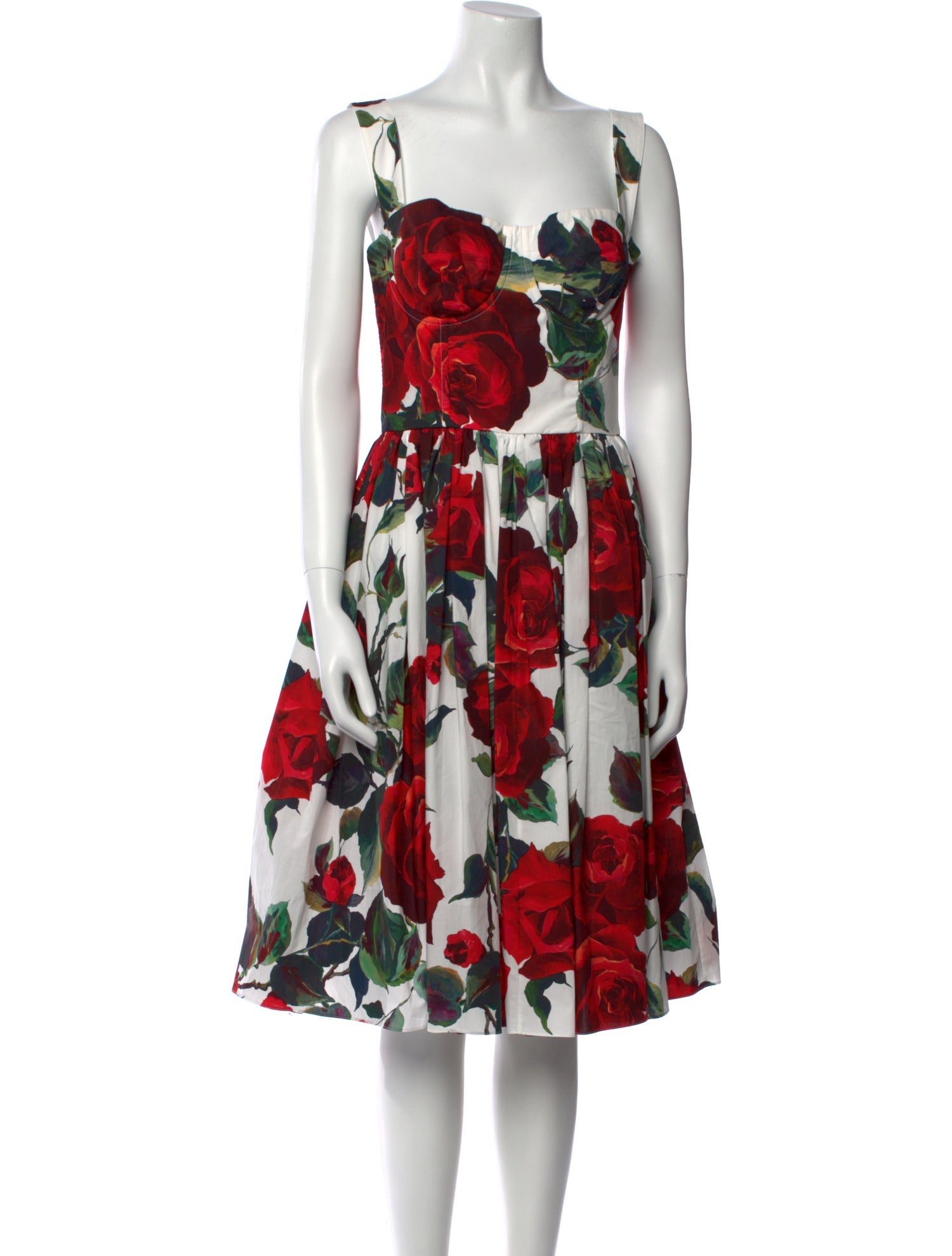 Dolce & Gabbana Floral Print Knee-Length Dress w/ Tags