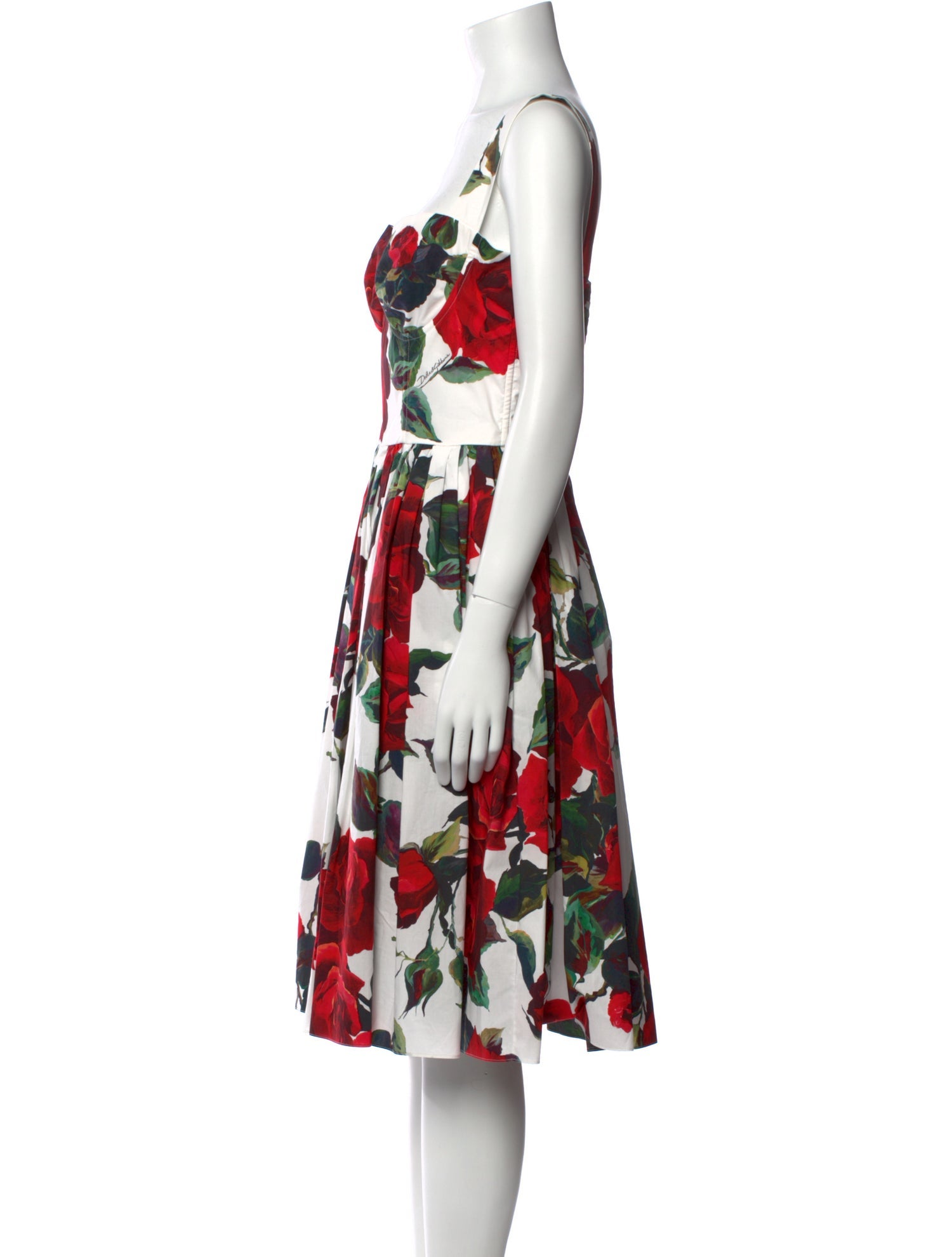 Dolce & Gabbana Floral Print Knee-Length Dress w/ Tags