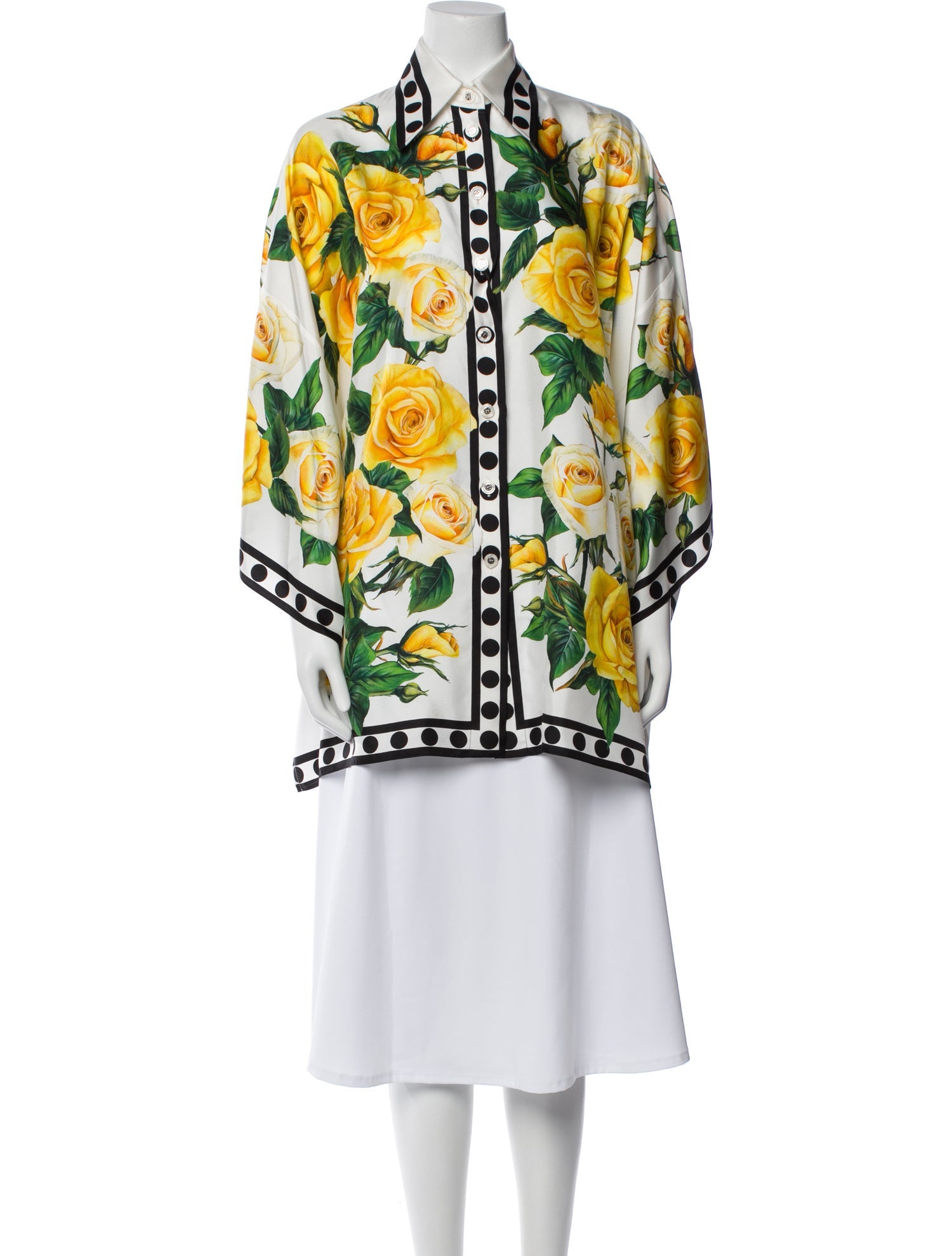 Dolce & Gabbana Silk Floral Print Tunic