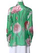 Dolce & Gabbana Silk Floral Print Button-Up Top