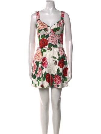 Dolce & Gabbana Floral Print V-Neck Romper