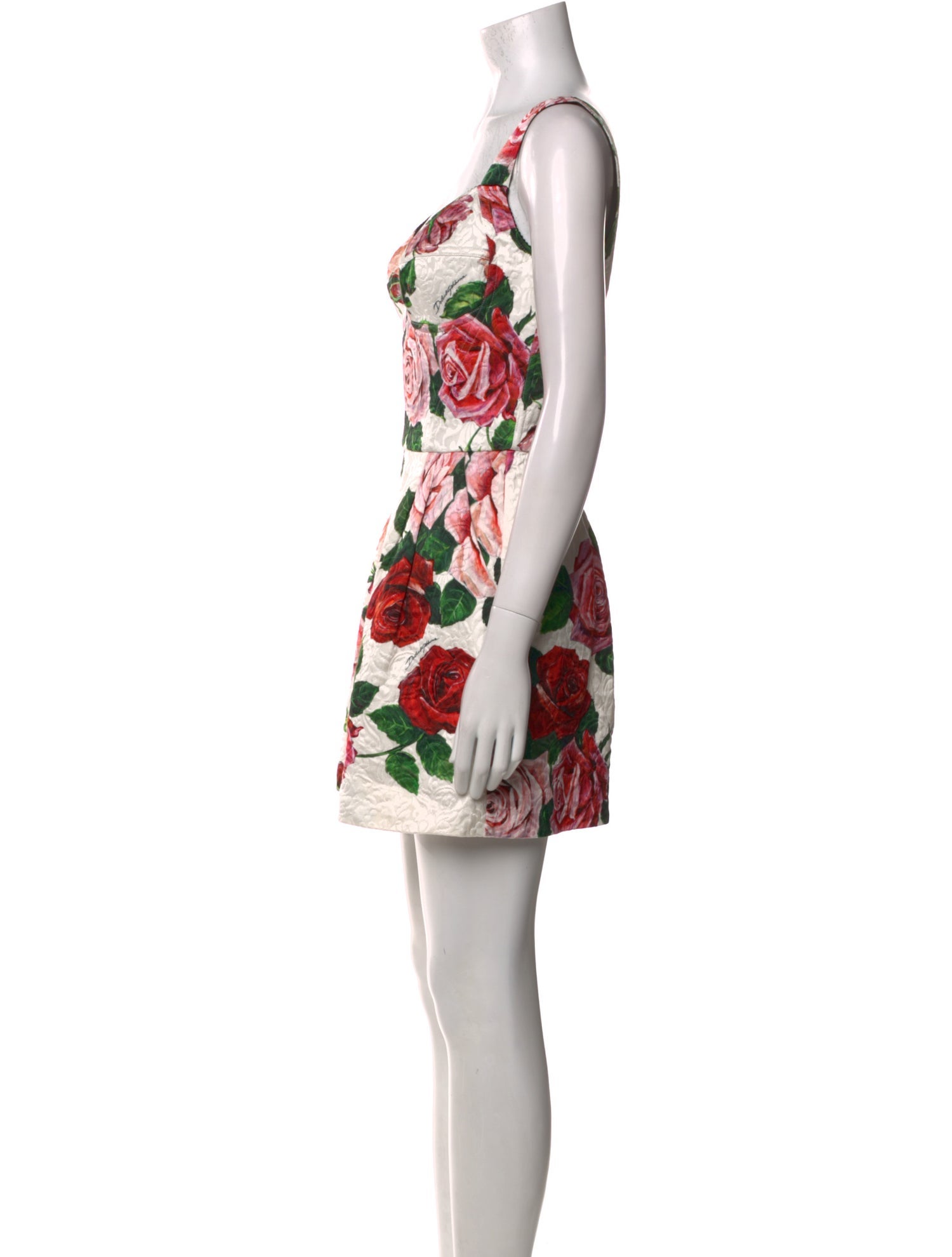 Dolce & Gabbana Floral Print V-Neck Romper