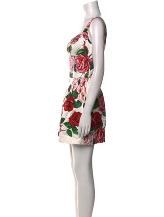 Dolce & Gabbana Floral Print V-Neck Romper