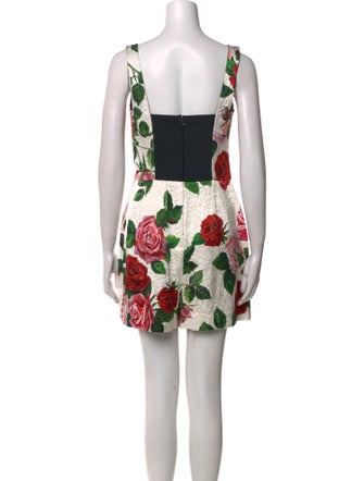 Dolce & Gabbana Floral Print V-Neck Romper