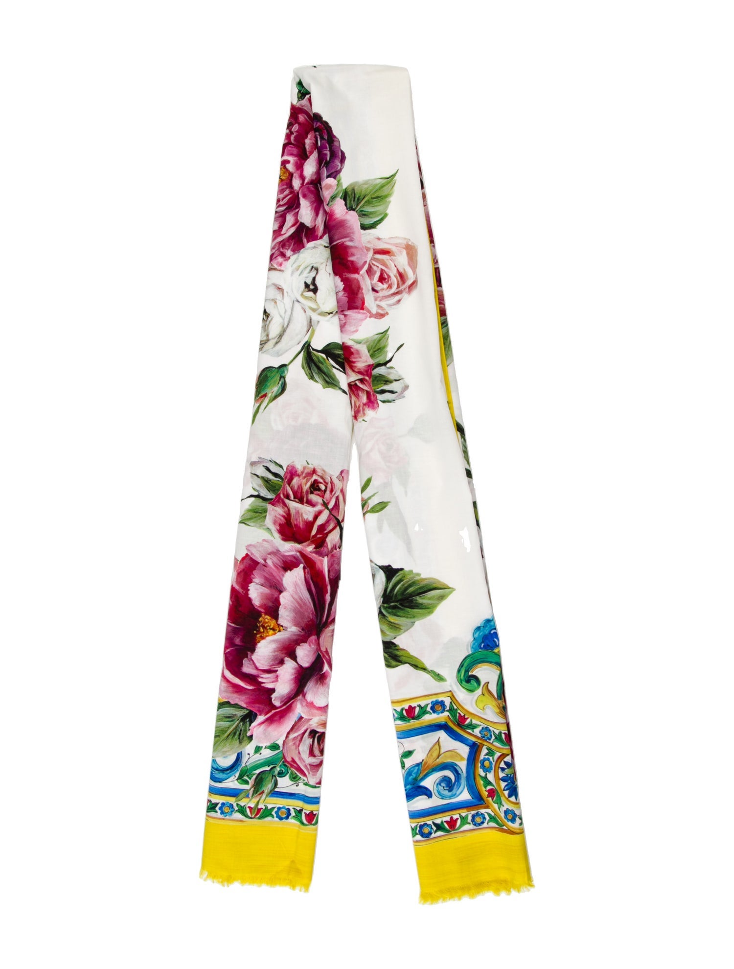 Dolce & Gabbana Silk Floral Print Scarf w/ Tags