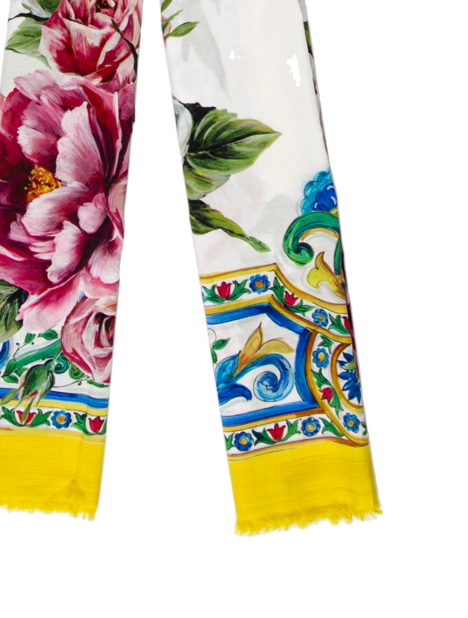 Dolce & Gabbana Silk Floral Print Scarf w/ Tags