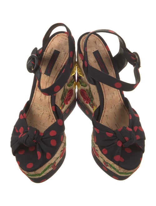 Dolce & Gabbana Printed Embroidered Accent Espadrilles