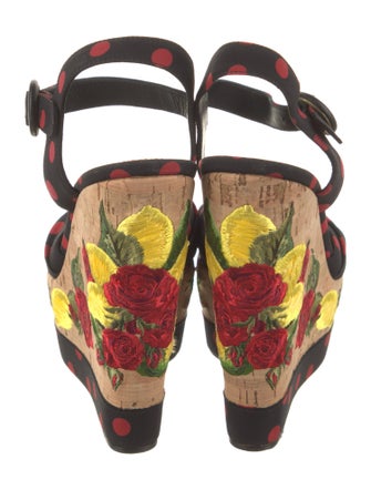 Dolce & Gabbana Printed Embroidered Accent Espadrilles