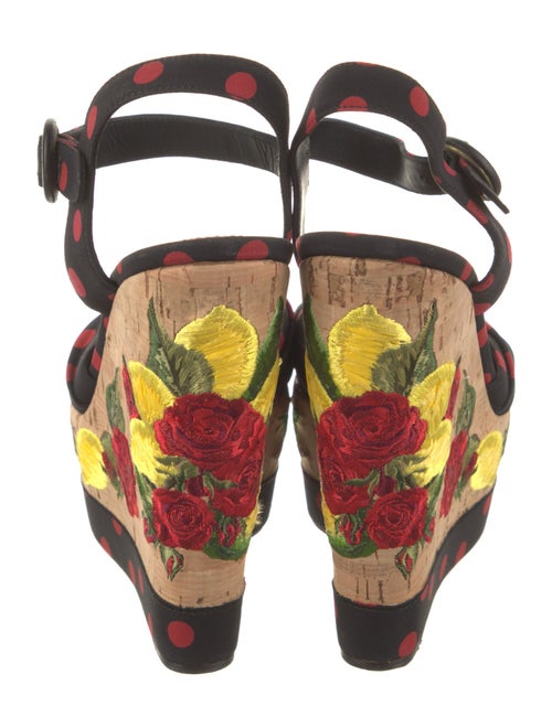 Dolce & Gabbana Printed Embroidered Accent Espadrilles