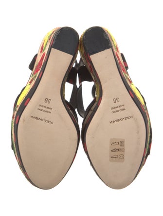 Dolce & Gabbana Printed Embroidered Accent Espadrilles