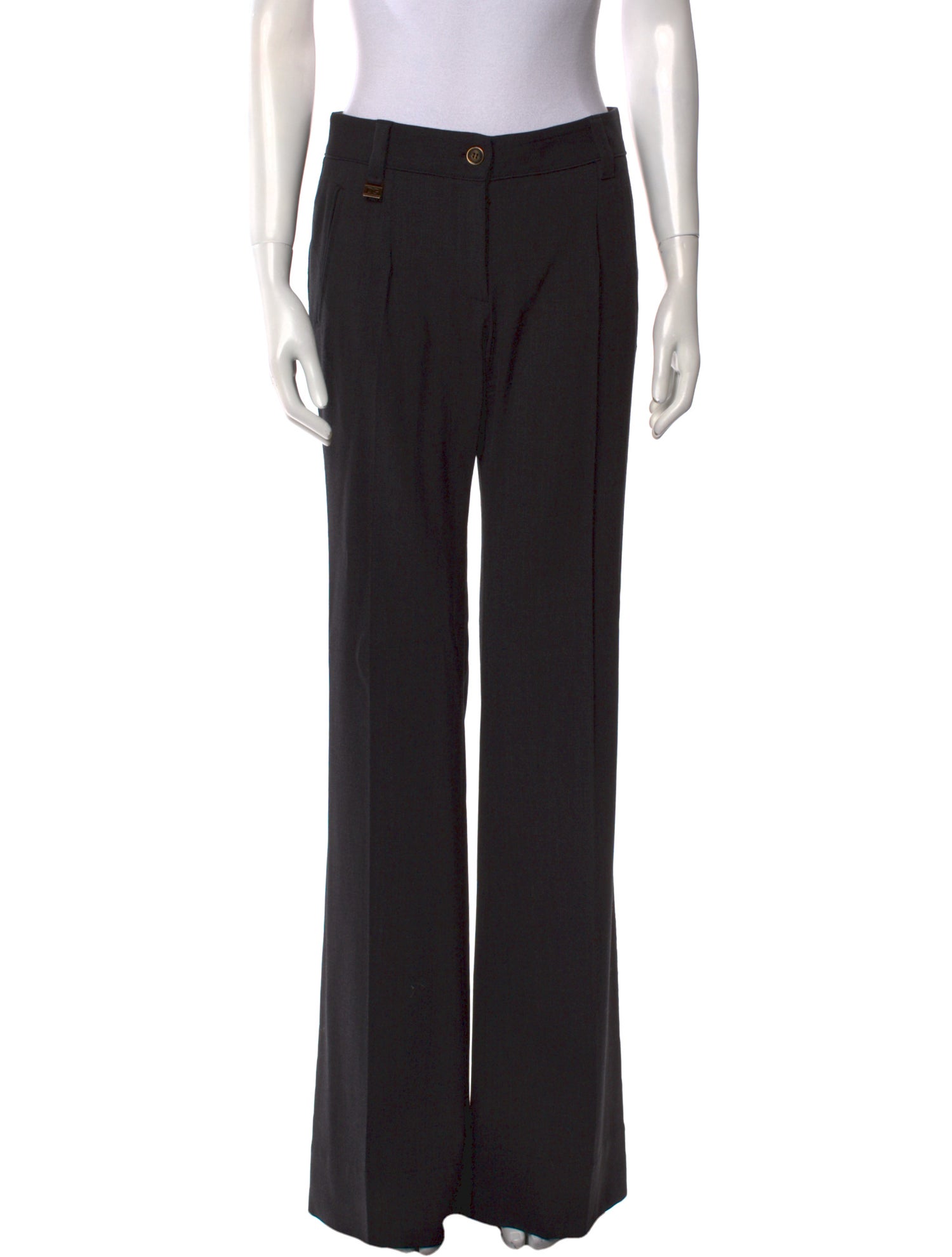 Dolce & Gabbana Virgin Wool Wide Leg Pants
