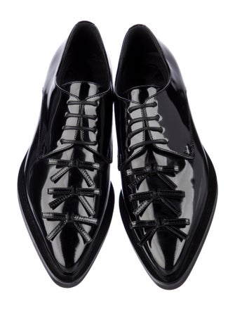 Dolce & Gabbana Patent Leather Bow Accents Oxfords