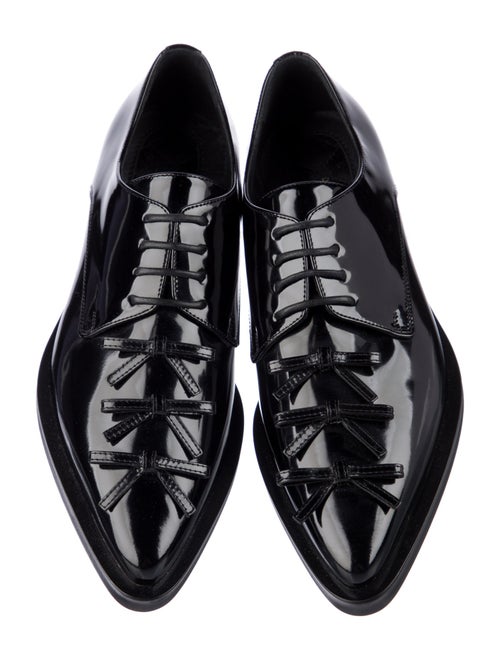 Dolce & Gabbana Patent Leather Bow Accents Oxfords