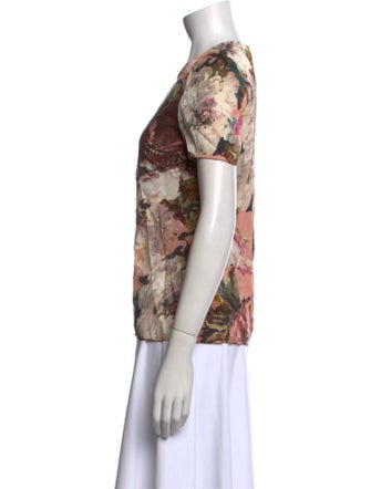 Dolce & Gabbana Silk Lace Pattern T-Shirt