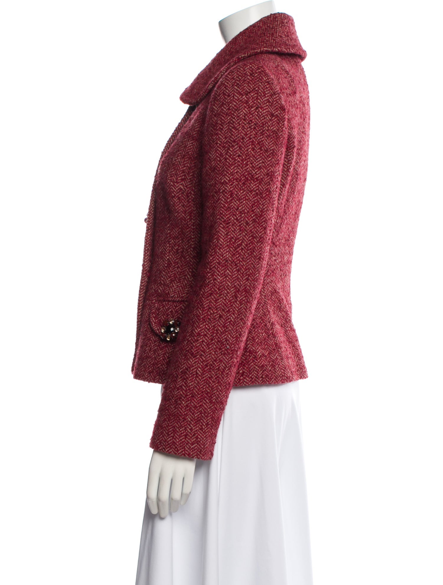 Dolce & Gabbana Wool Tweed Pattern Evening Jacket