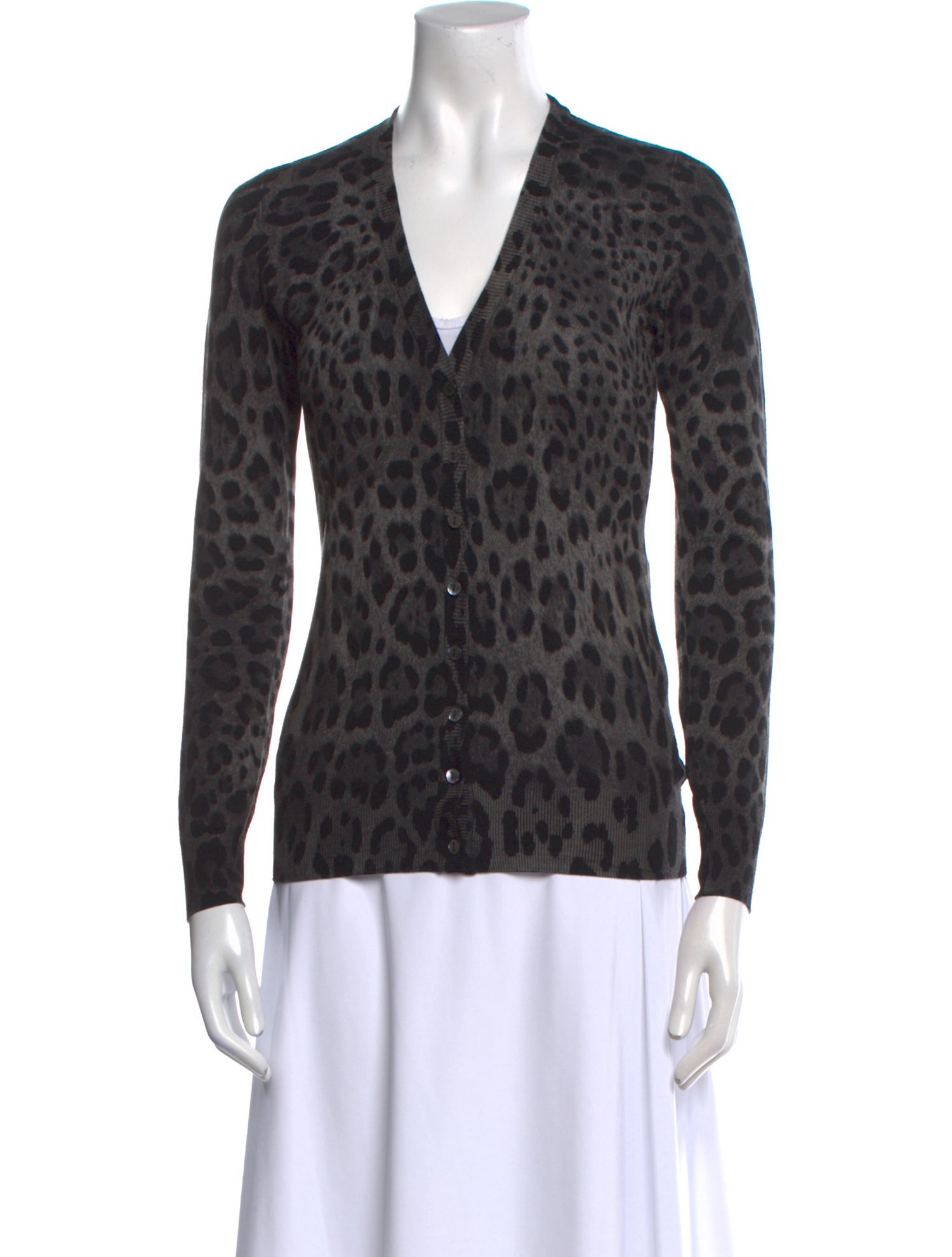 Dolce & Gabbana Virgin Wool Animal Print Sweater