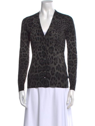 Dolce & Gabbana Virgin Wool Animal Print Sweater