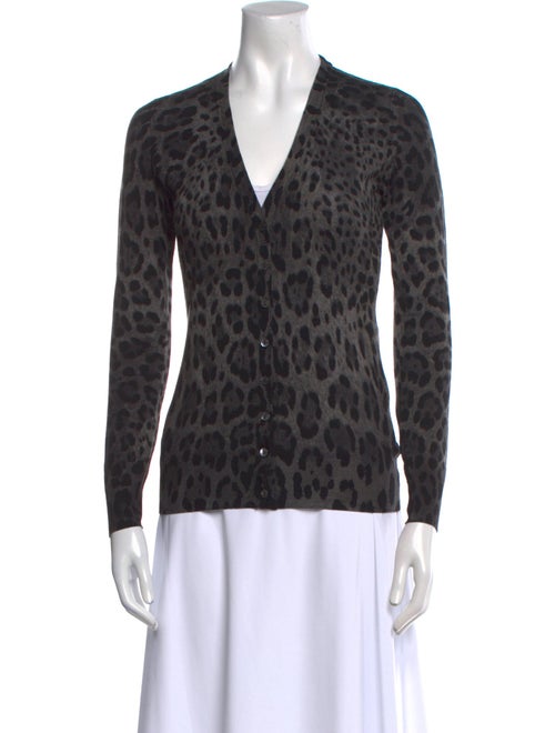 Dolce & Gabbana Virgin Wool Animal Print Sweater