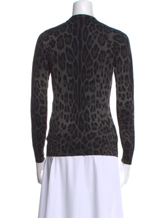 Dolce & Gabbana Virgin Wool Animal Print Sweater