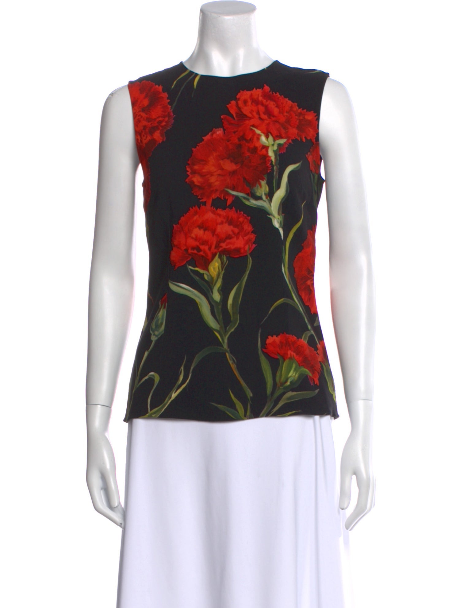 Dolce & Gabbana Floral Print Crew Neck Top