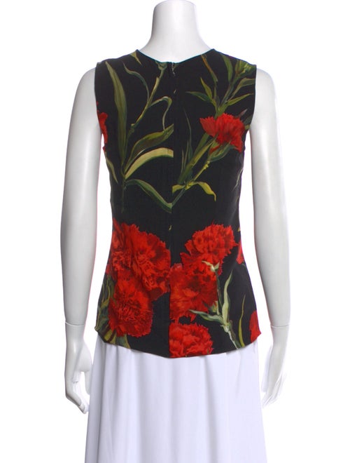 Dolce & Gabbana Floral Print Crew Neck Top