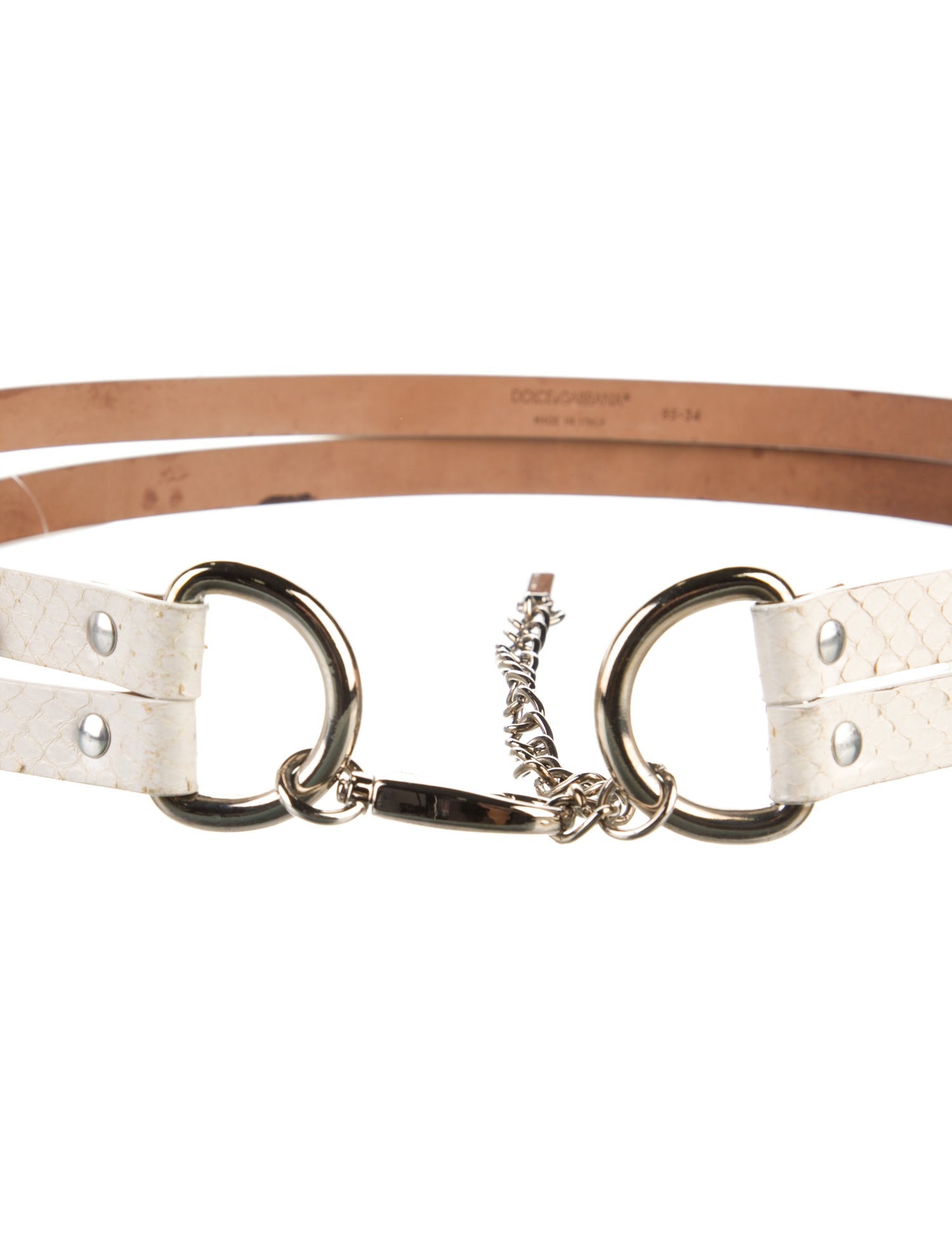 Dolce & Gabbana Skinny Snakeskin Waist Belt