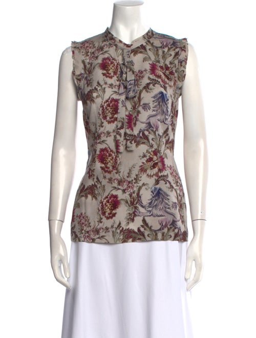 Dolce & Gabbana Silk Floral Print Blouse
