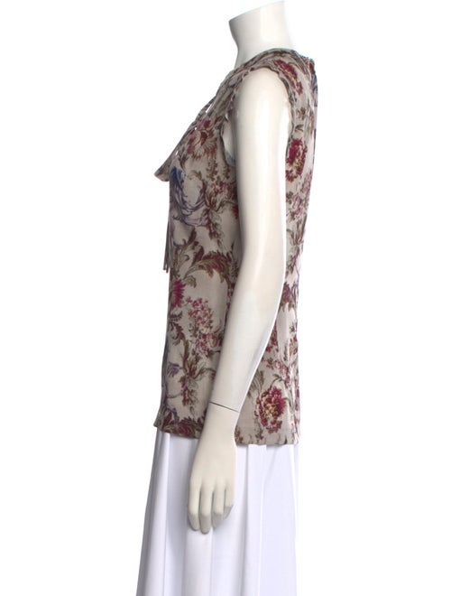 Dolce & Gabbana Silk Floral Print Blouse