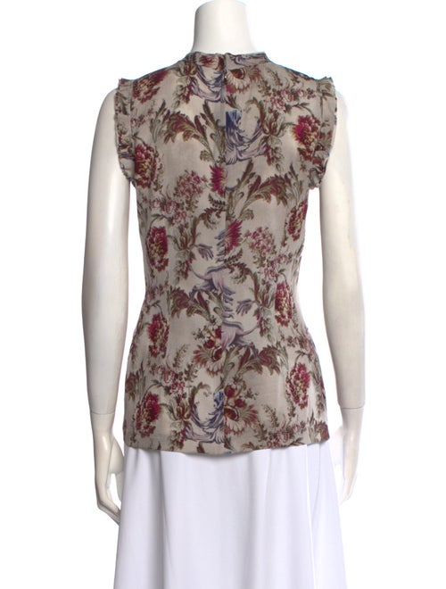 Dolce & Gabbana Silk Floral Print Blouse