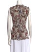 Dolce & Gabbana Silk Floral Print Blouse