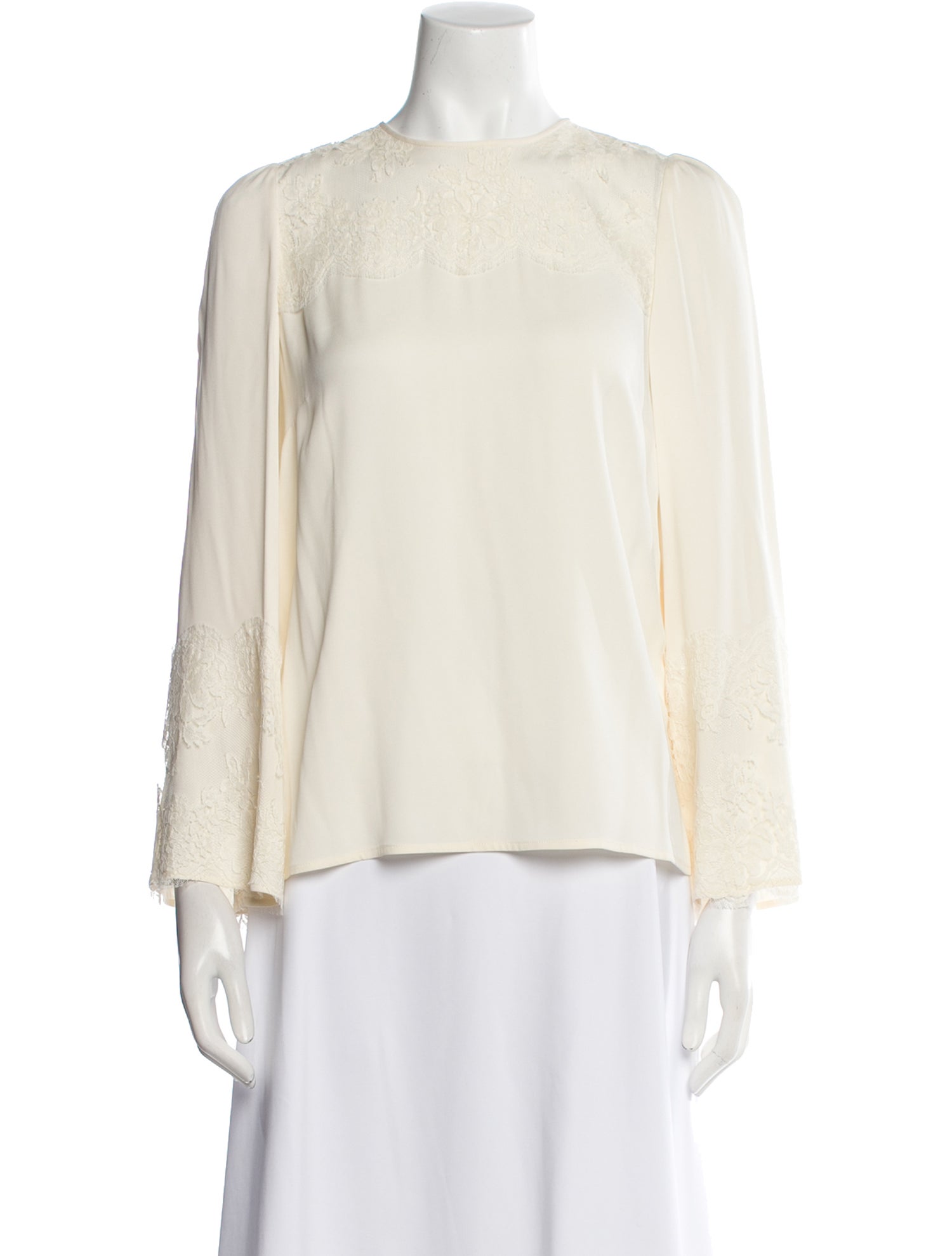Dolce & Gabbana Silk Crew Neck Blouse