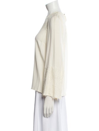 Dolce & Gabbana Silk Crew Neck Blouse