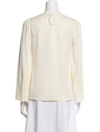 Dolce & Gabbana Silk Crew Neck Blouse