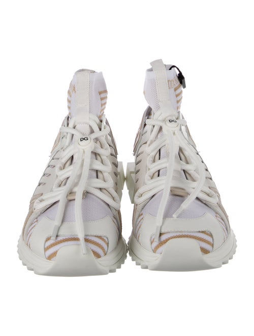 Dolce & Gabbana Leather Printed Athletic Sneakers