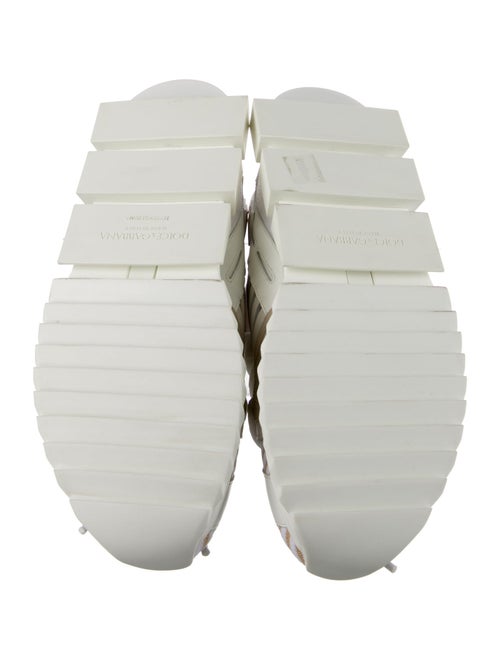 Dolce & Gabbana Leather Printed Athletic Sneakers