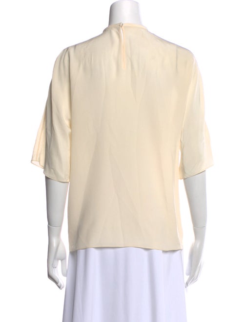 Dolce & Gabbana Silk Crew Neck Button-Up Top