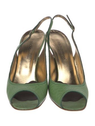 Dolce & Gabbana Leather Slingback Pumps
