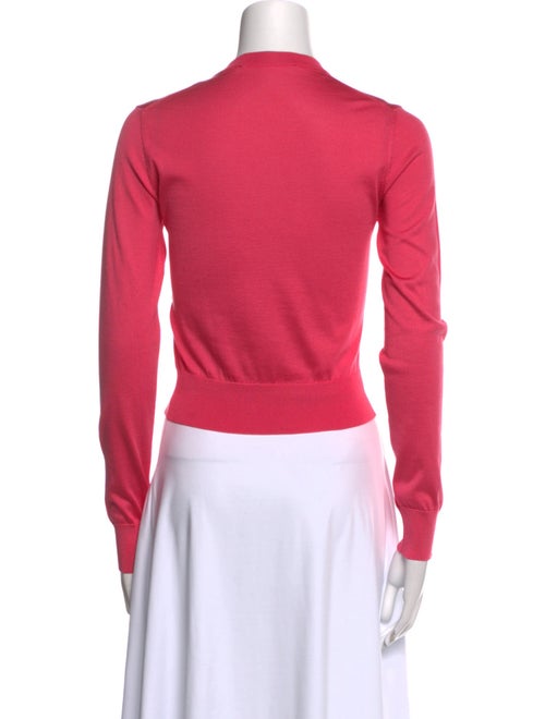 Dolce & Gabbana Silk Crew Neck Crop Top