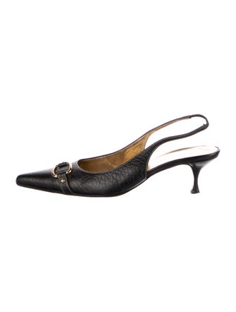 Dolce & Gabbana Leather Slingback Pumps