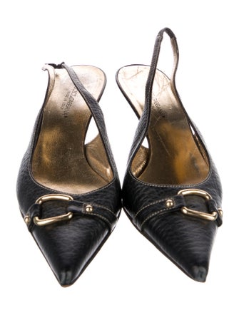 Dolce & Gabbana Leather Slingback Pumps