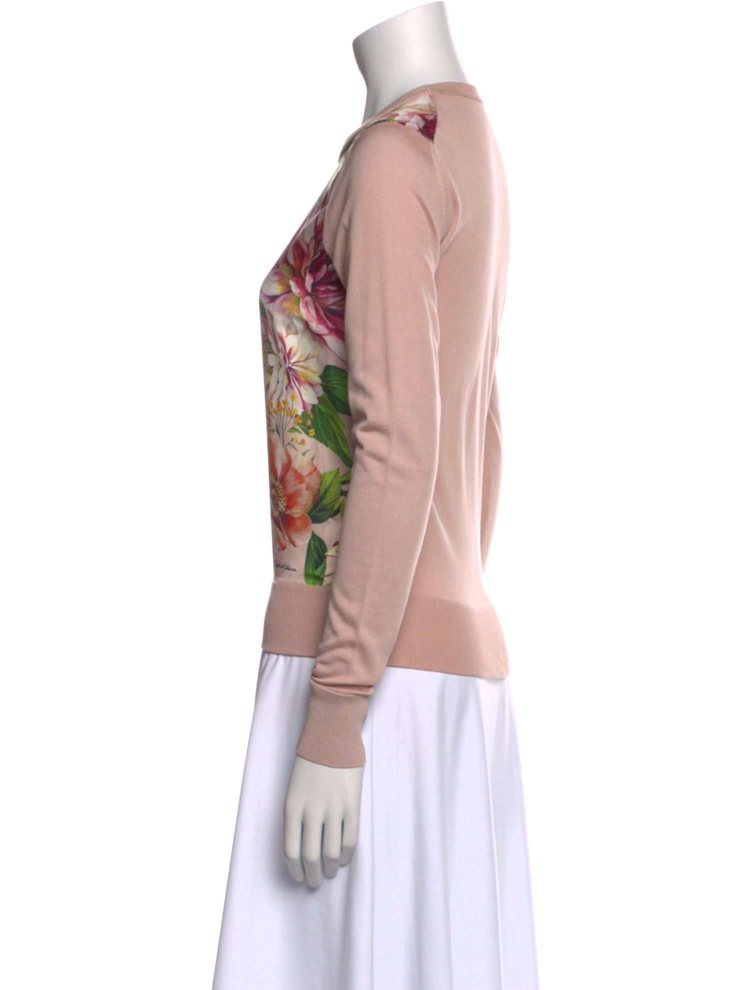 Dolce & Gabbana Silk Floral Print Sweatshirt