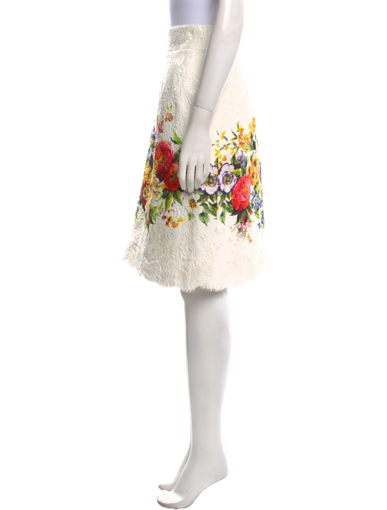 Dolce & Gabbana Floral Print Knee-Length Skirt