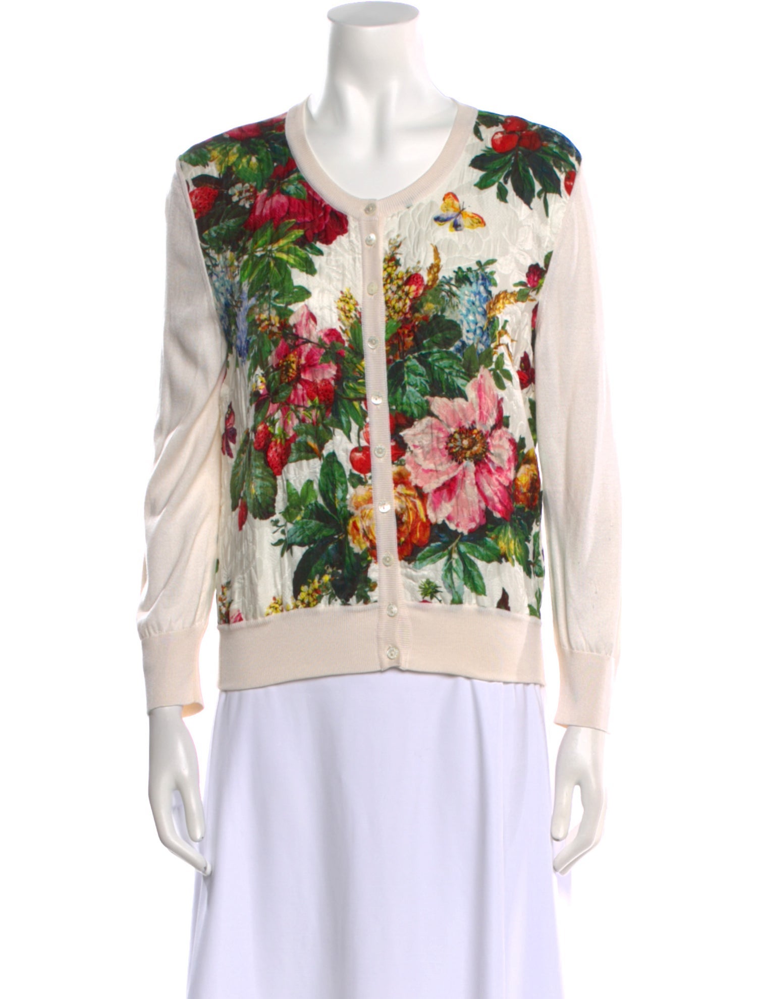 Dolce & Gabbana Silk Printed Sweater w/ Tags
