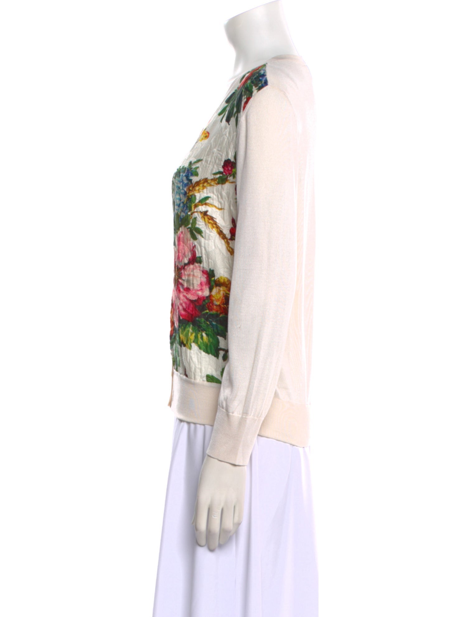 Dolce & Gabbana Silk Printed Sweater w/ Tags