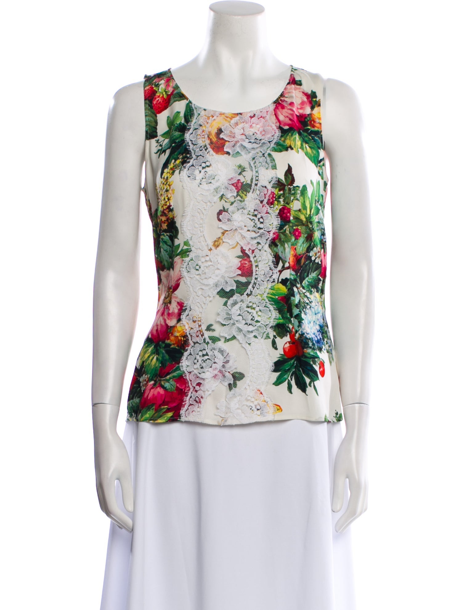 Dolce & Gabbana Silk Floral Print Top